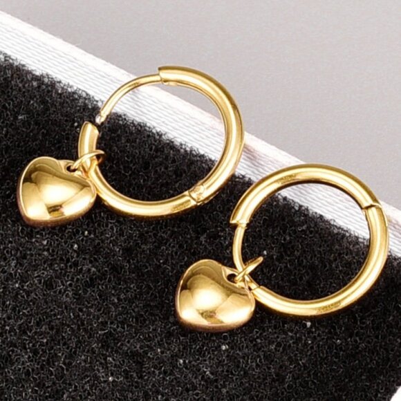 Heart Shaped Earrings - Picture 2 of 4